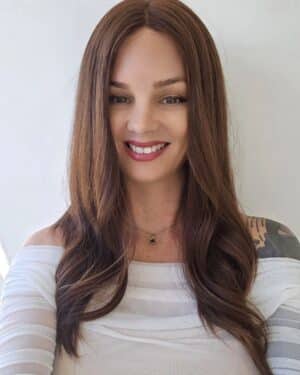 Eva human hair wig by Custom Hair Company Hamilton front view