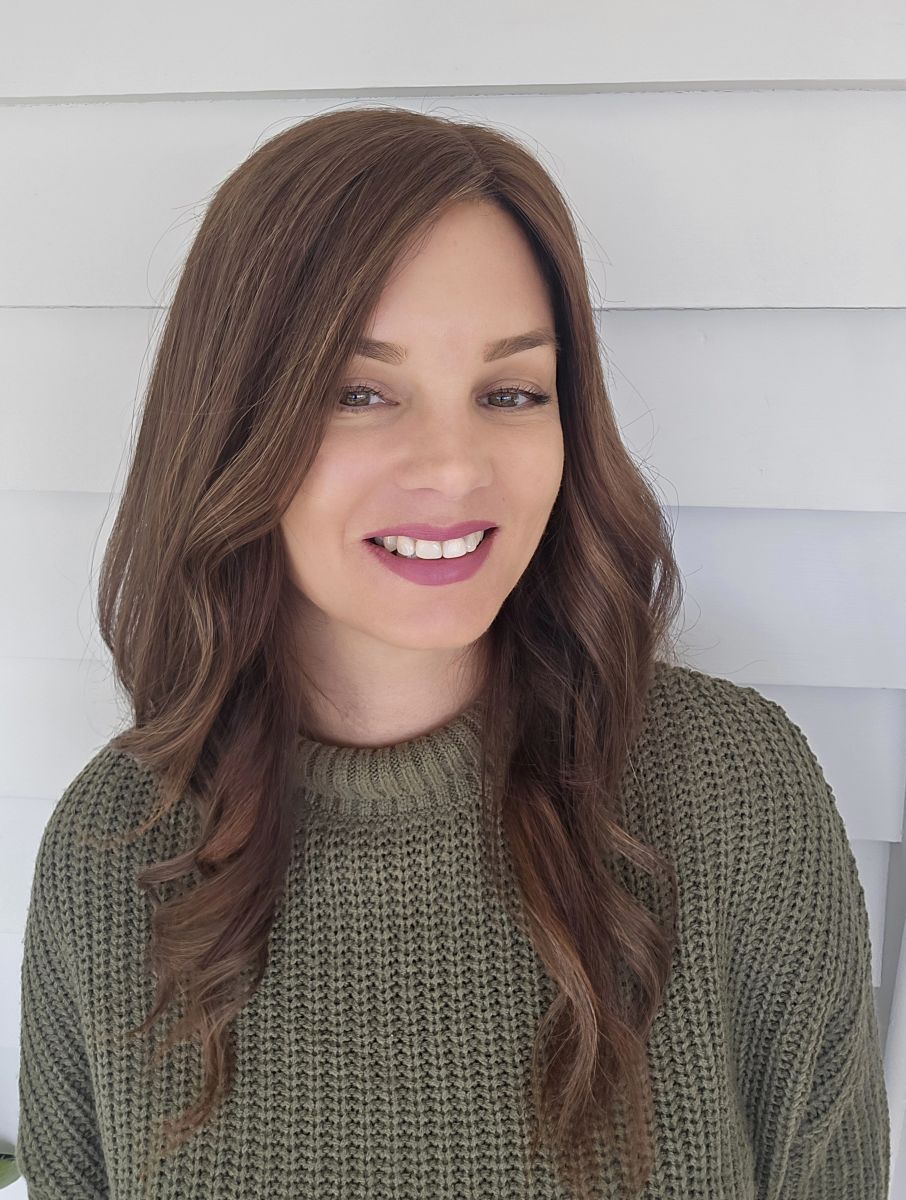 Grace, human hair topper by Custom Hair Company in Hamilton