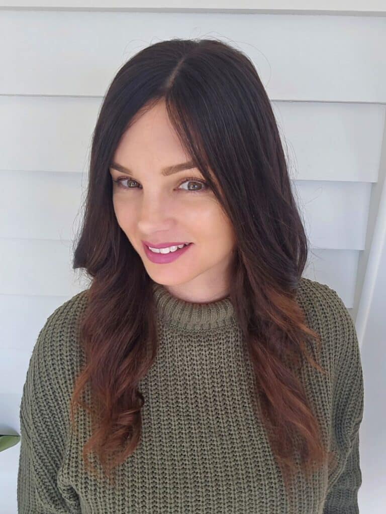 Holly human hair topper side view by Custom Hair Company Hamilton NZ