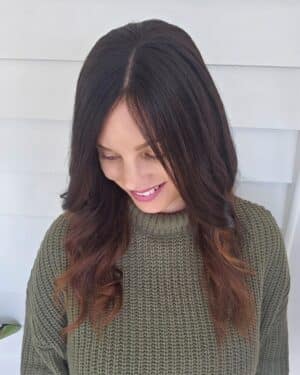 Holly Human Hair Topper by Custom Hair Company Hamilton nZ, top view