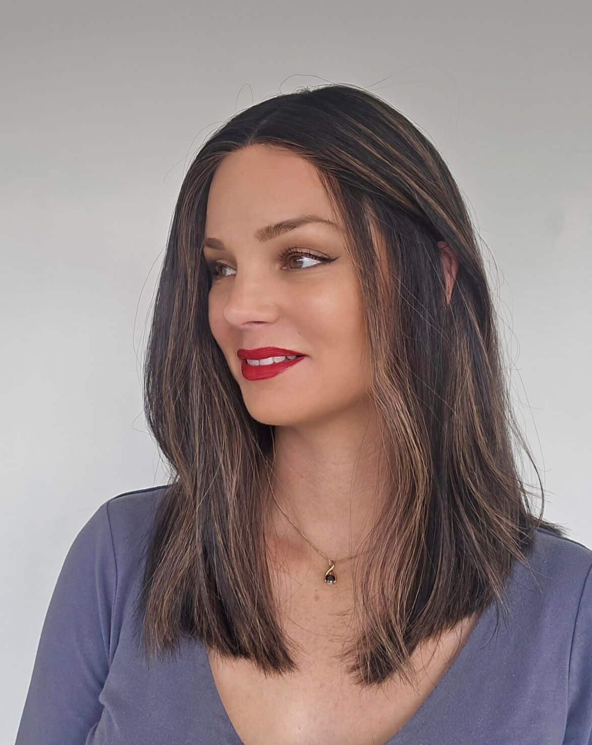 Evelyn wig in caramello by Custom Hair Company Hamilton